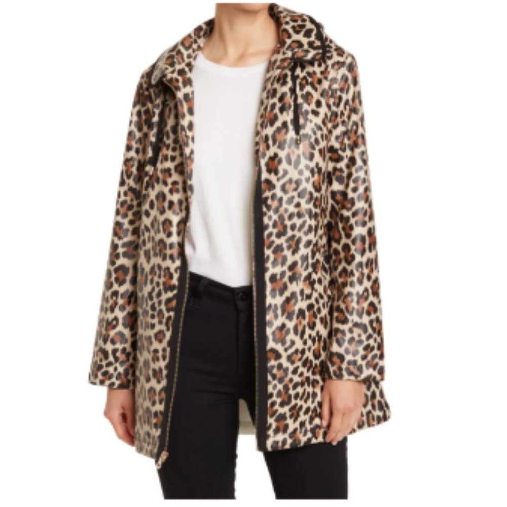 New! Kate Spade New York Hooded Zip Front A-Line Rain Jacket Women's Size S - Picture 5 of 8